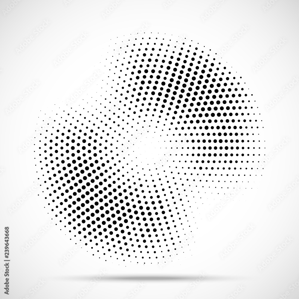 Halftone circle frame dotted background. Round border Icon using ...