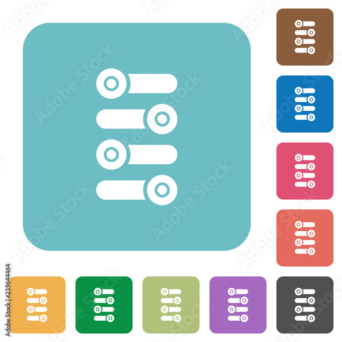Fine tune rounded square flat icons