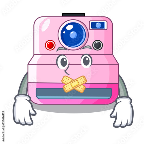 Silent instant camera isolated on a mascot