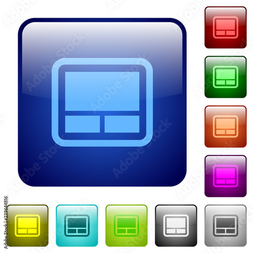 Laptop touchpad color square buttons