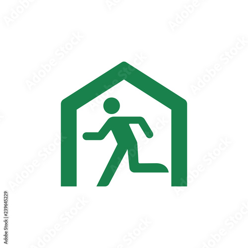 public safety sign (pictogram) / Evacuation center