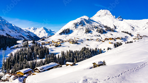 Skiing in the Alpes Mountains in Beautifull Warth in Austria