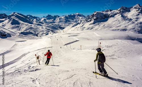 Skiing in the Alpes Mountains in Beautifull Warth in Austria