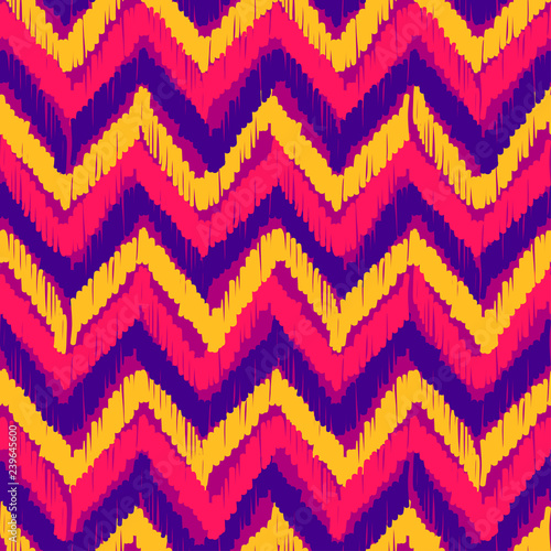 Abstract Ikat and boho style handcraft fabric pattern. Traditional Ethnic design for clothing and textile background, carpet or wallpaper