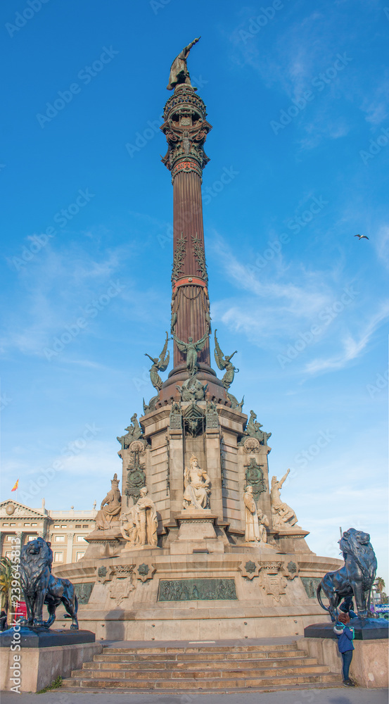 Christoph Kolumbus-Denkmal (Monument a Colom; Cristóbal Colón) Barcelona Katalonien Spanien 