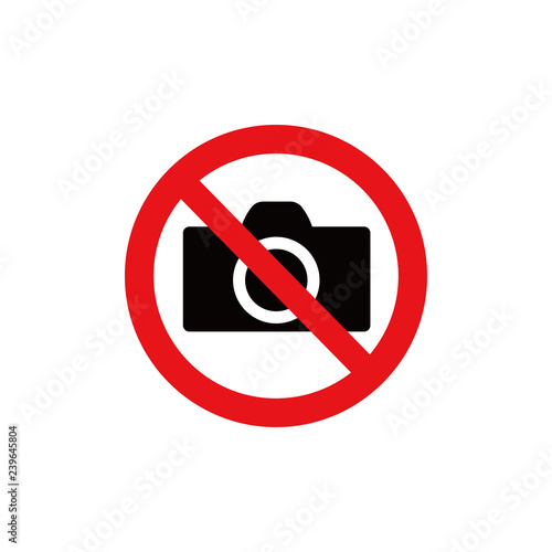 Prohibition sign (pictogram) / Do not use photographs