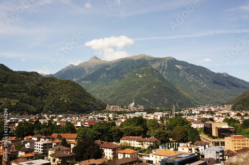 view of Bellinzona  canton Ticino