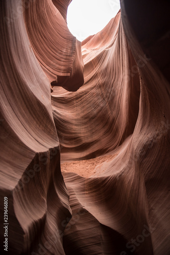 Scenic beauty of the famous Antelope Canyon in Arizona. It is a slot canyon on the Navajo land. It is one of the most adventurous places in Arizona and is very famous among tourists.