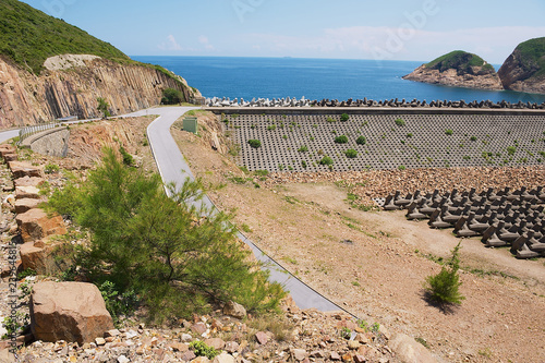 High Island Reservoir dam in Hong Kong, China. photo