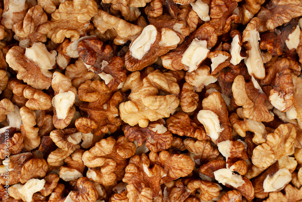 Walnut nut horizontal background Walnut nut horizontal background