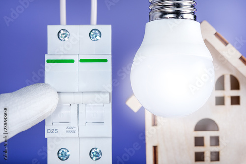 Wallpaper Mural Saving energy. Power outage. Supply electricity of new house or home. Torontodigital.ca