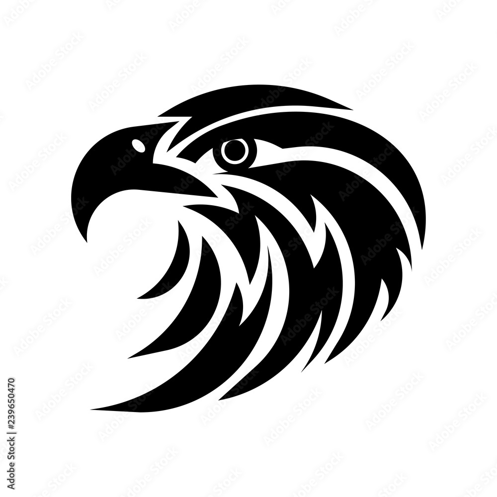 Fototapeta premium eagle logo design, vector illustaration