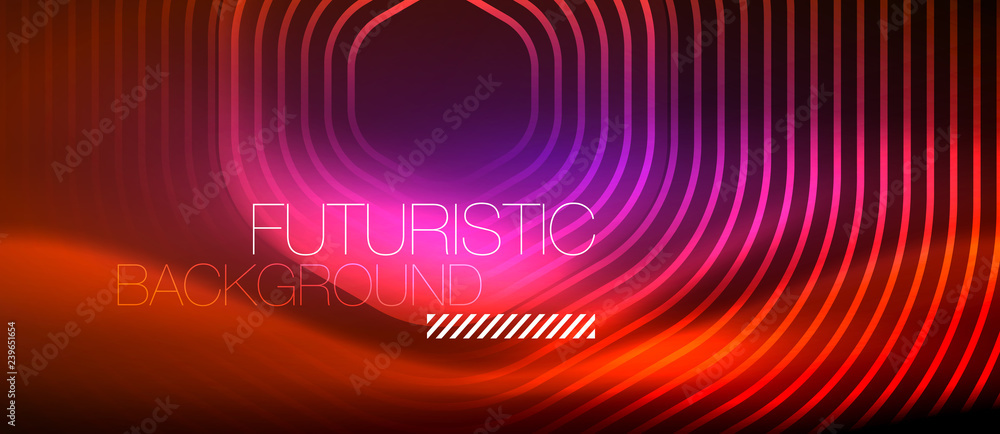 Neon glowing lines, magic energy space light concept, abstract background wallpaper design Neon glowing lines, magic energy space light concept, abstract background wallpaper design