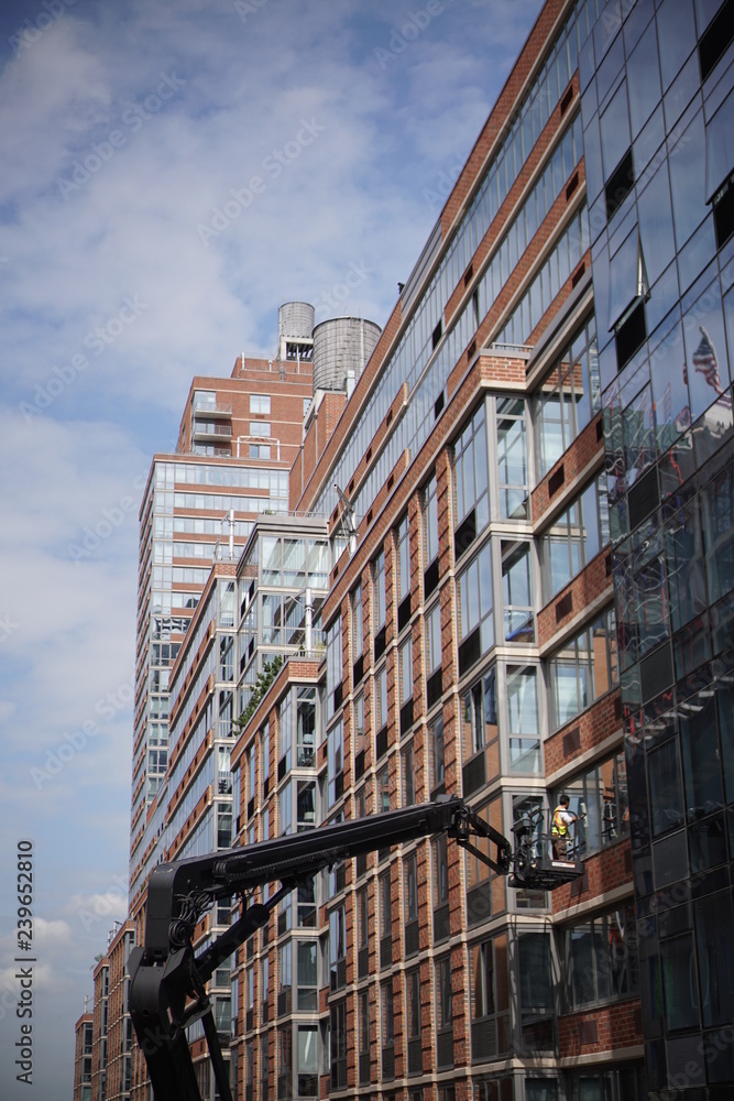 Fototapeta premium Busy New York Construction Workers