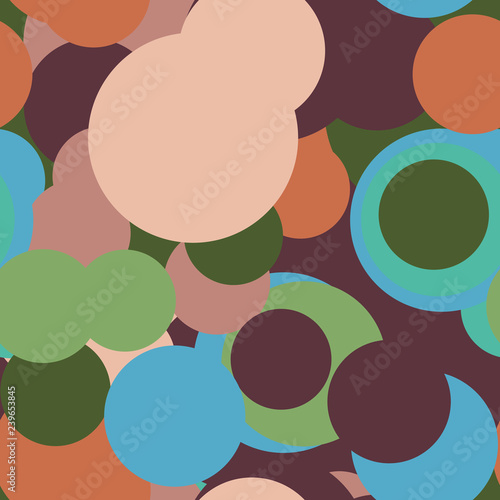 Rounds Abstract geometric pattern. Multicolor Figures. Texture for print and Banner. Flat style