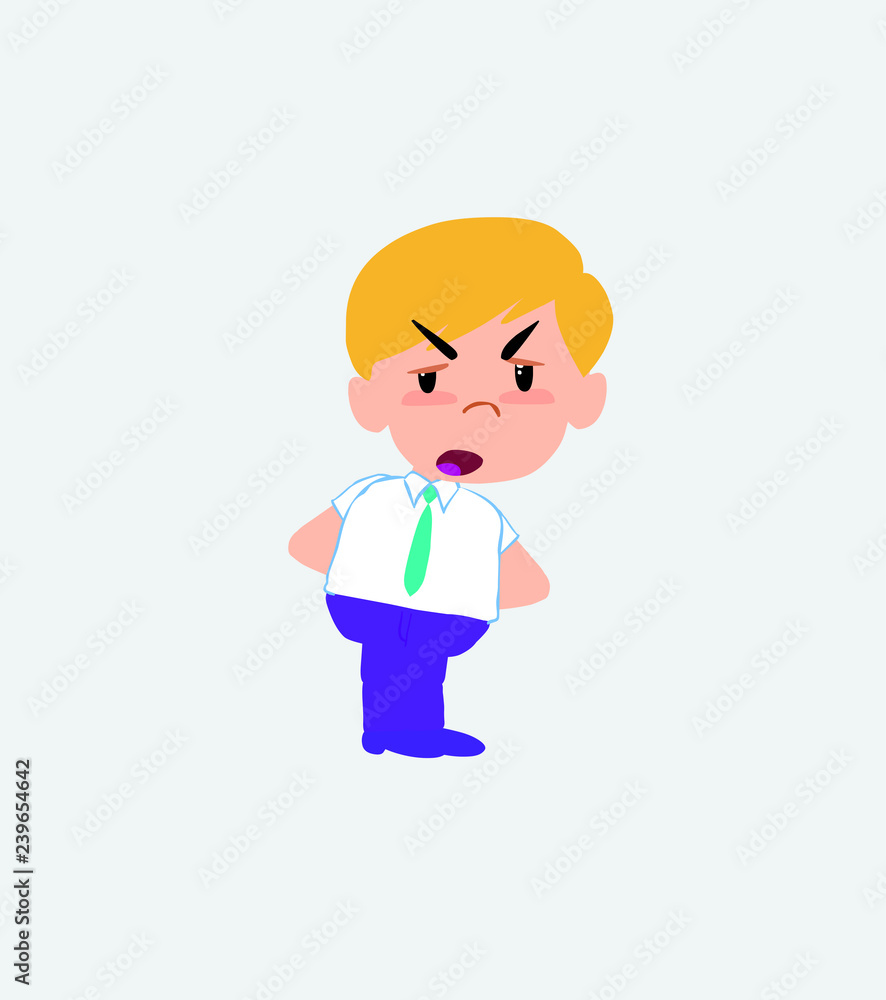 Businessman in casual style is slightly angry. Businessman in casual style is slightly angry.