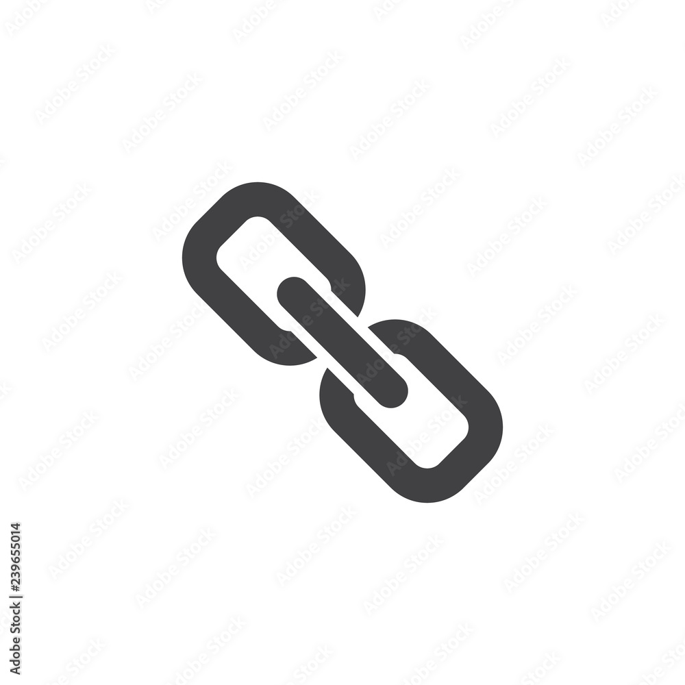 Link chain vector icon. filled flat sign for mobile concept and web design. hyperlink simple solid icon. Symbol, logo illustration. Pixel perfect vector graphics