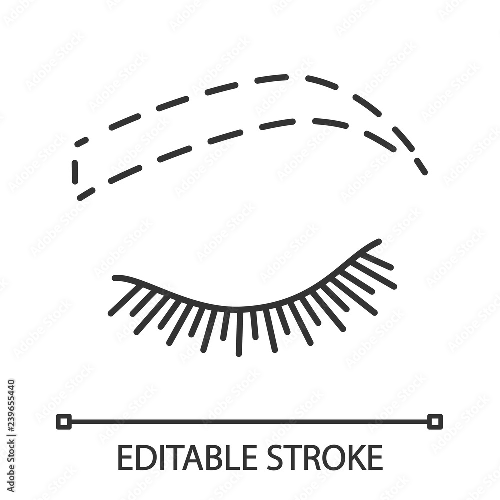Eyebrow contouring linear icon Eyebrow contouring linear icon
