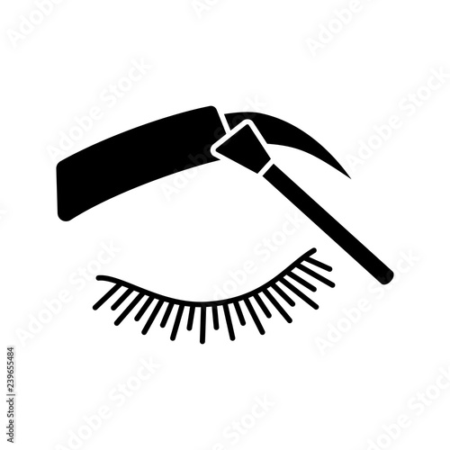 Eyebrows tinting glyph icon