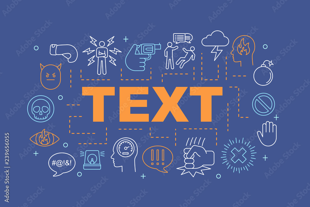 Fototapeta premium Anger word concepts banner