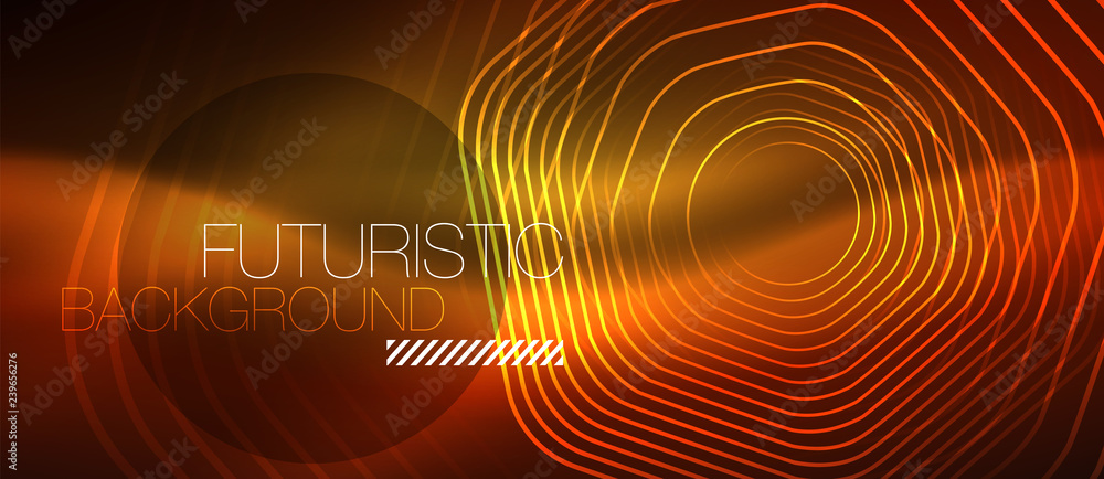 Neon glowing wave, magic energy and light motion background. Vector wallpaper template Neon glowing wave, magic energy and light motion background. Vector wallpaper template