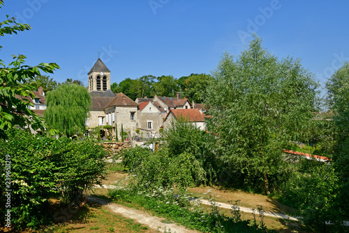 Oinville sur Montcient , France - july 27 2018 : picturesque village