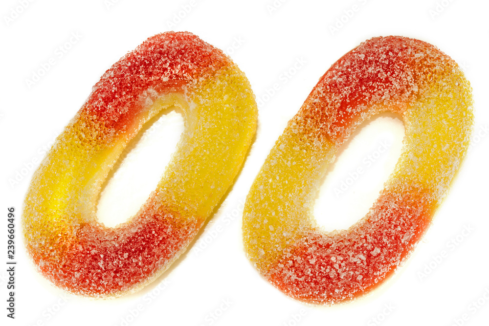 original gummy bear fruity candies, chewing jelly candies isolated on white background original gummy bear fruity candies, chewing jelly candies isolated on white background