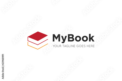 book logo and book icon design template