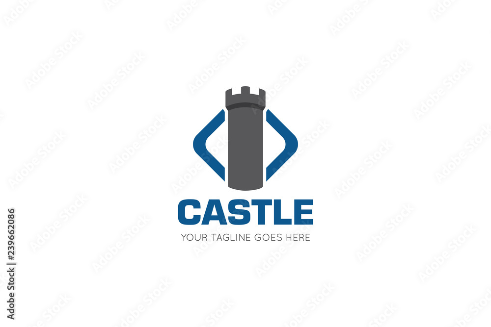 Castle logo and castle icon design template Castle logo and castle icon design template