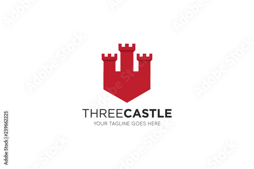 Castle logo and castle icon design template