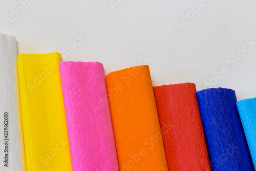 Colorful tissue paper with copy space