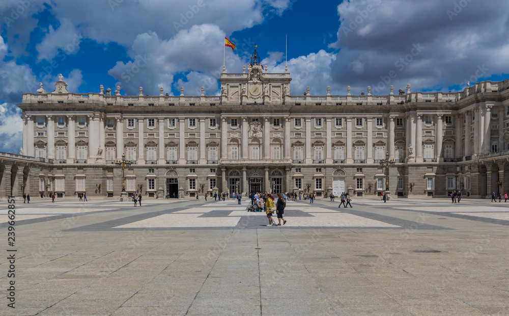 Madrid, Spain - Madrid displays a huge number of wonderful landmarks. Here in particular the Royal Palace, official residence of the Spanish Royal Family