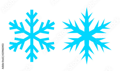 Snowflakes vector icons set
