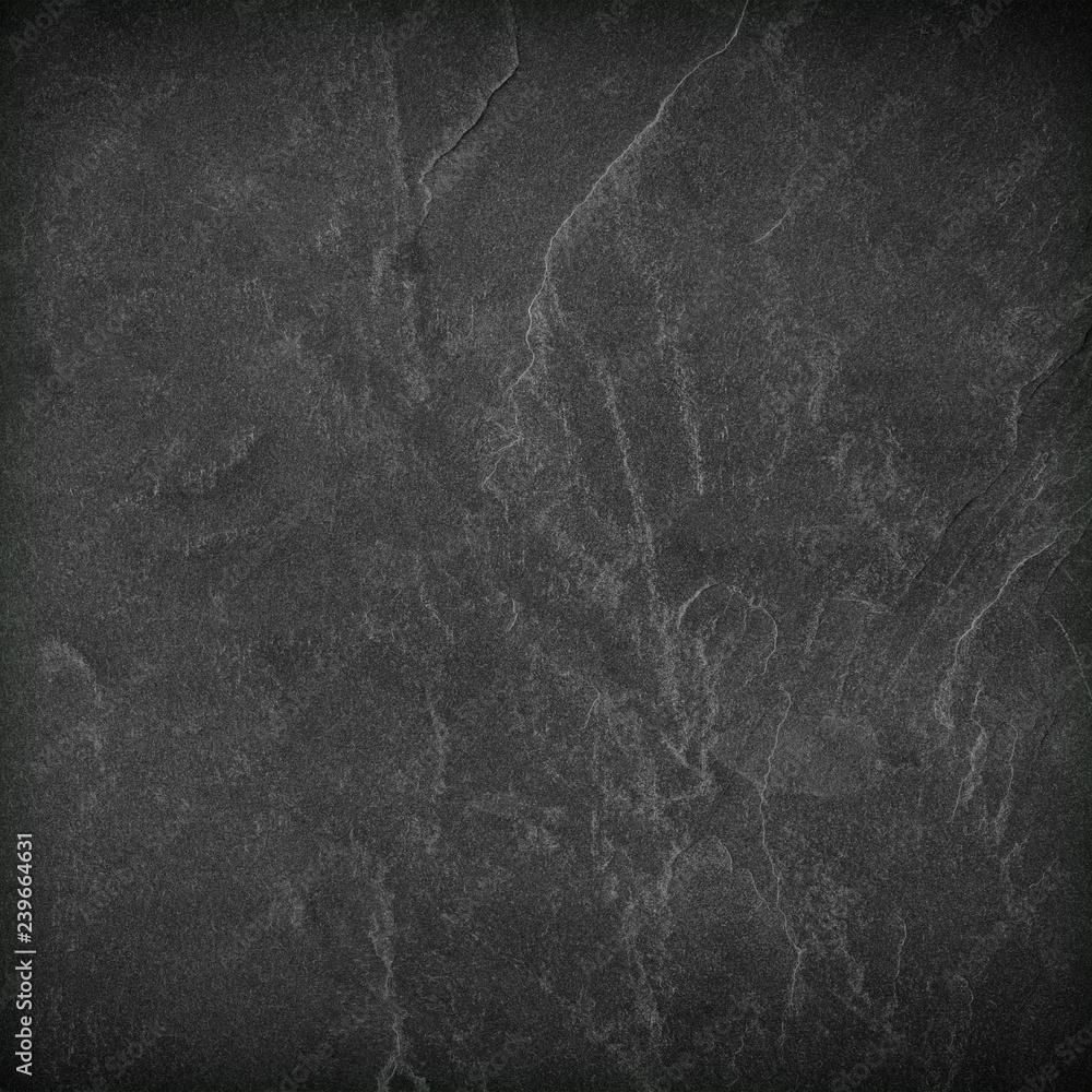 Naklejka premium Dark grey black slate background or texture.