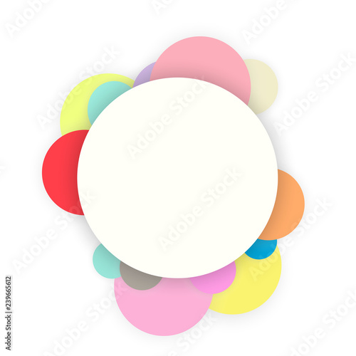 Circle abstract background frame banner vector illustration