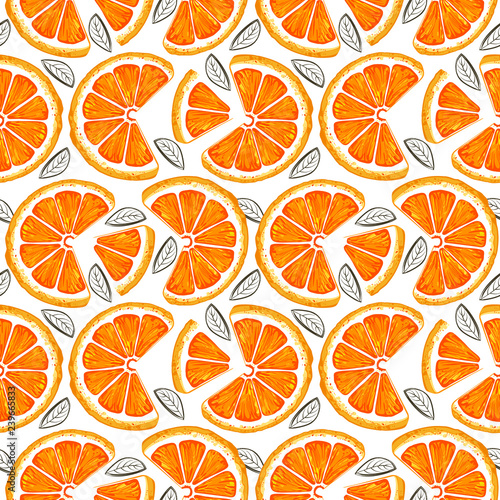 Grapefruit seamless pattern. Sketch grapefruites. Citrus fruit background. Elements for menu, greeting cards, wrapping paper, cosmetics packaging, posters etc