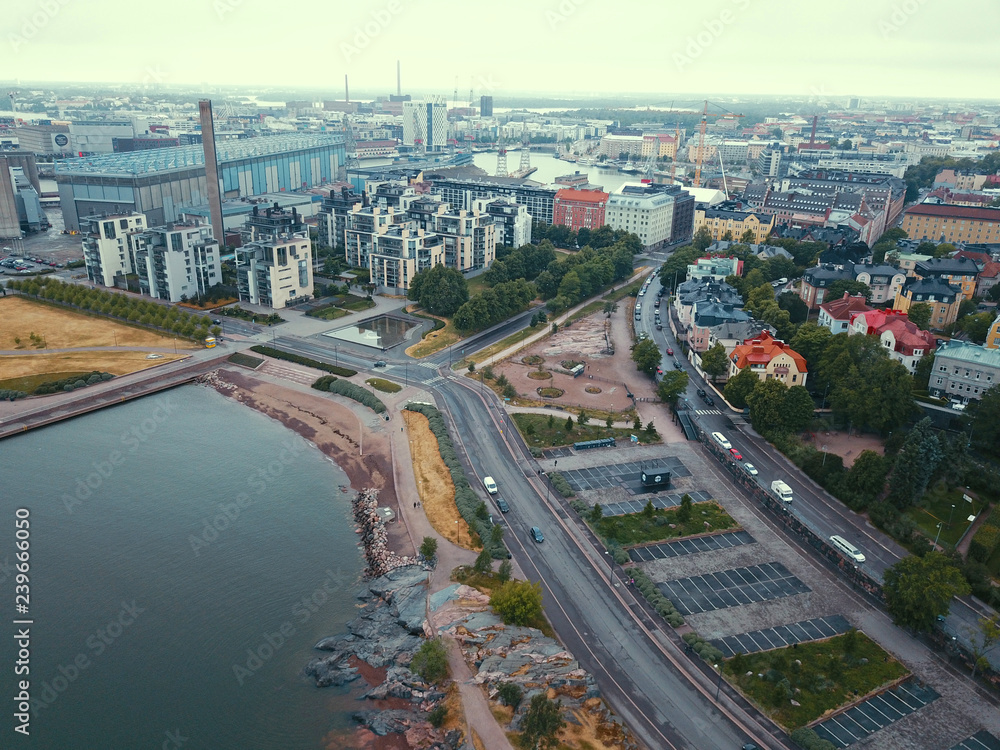 ヘルシンキの港湾風景