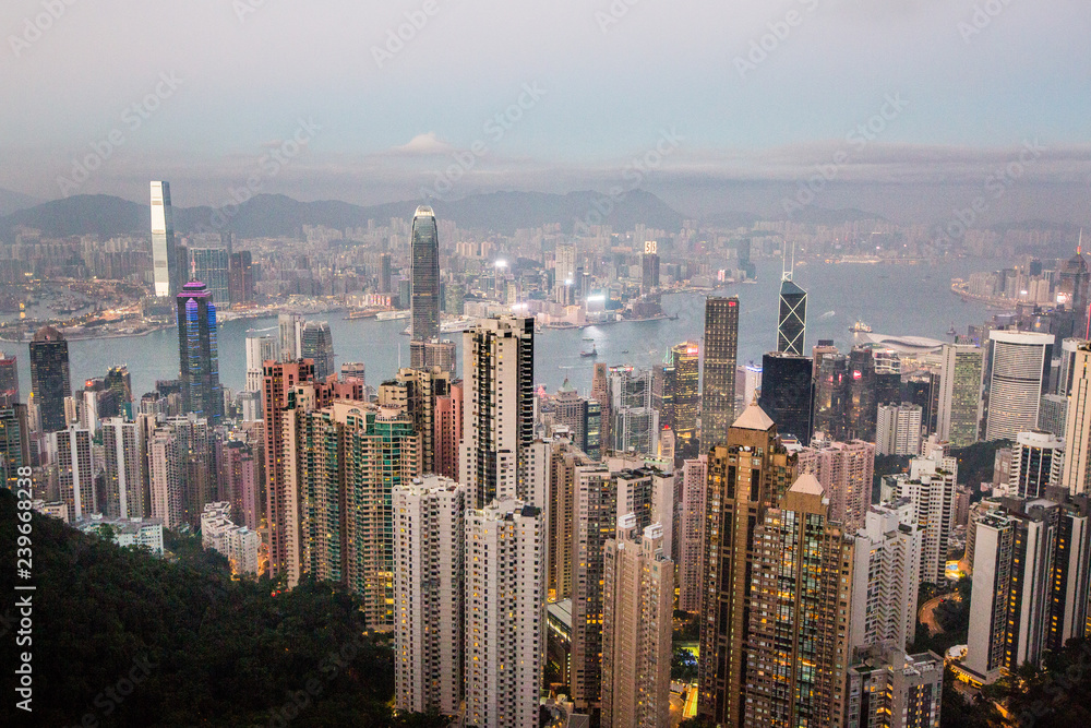 Fototapeta premium Beautiful view upon Hong Kong