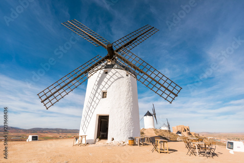 Don Quixote Windmills in Consuegra, Toledo, Spain.
