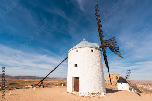 Don Quixote Windmills in Consuegra, Toledo, Spain.