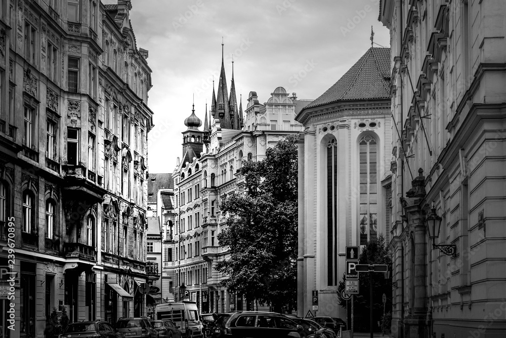 Fototapeta premium prague black and white