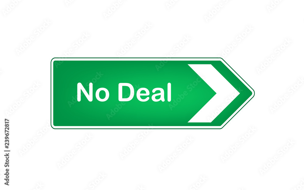 Vector image of a road sign with the words No deal Vector image of a road sign with the words No deal