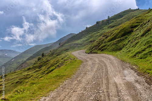 Fototapeta Naklejka Na Ścianę i Meble -  Mountain landscape along the road to Colle dell'Assietta