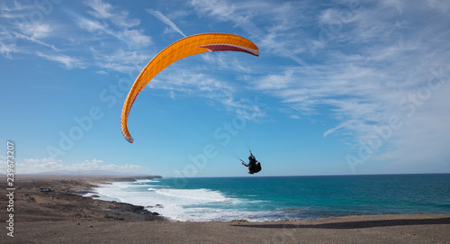 Paragliding on the sky