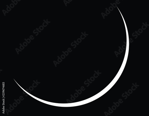 Crescent moon vector background.