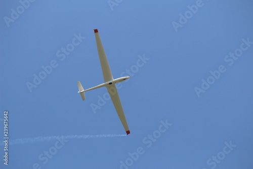 Glider plane in the sky