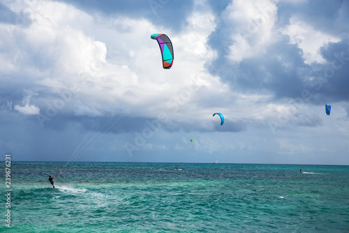 Kite surfing in waves, kite surf
