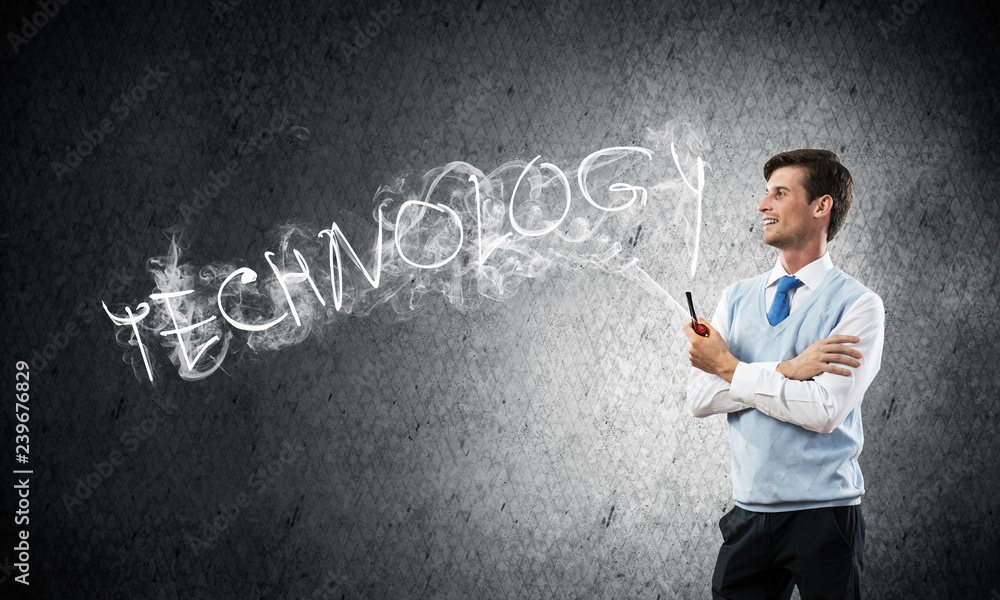 Conceptual image of young businessman. Conceptual image of young businessman.