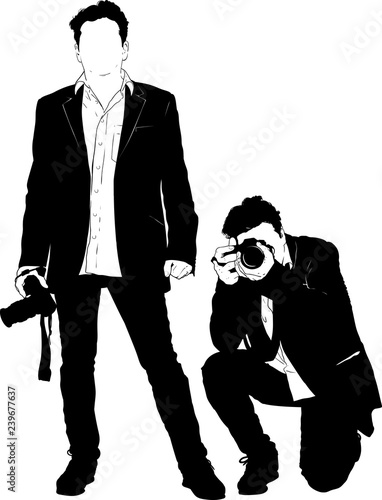 black silhouette of the photographer