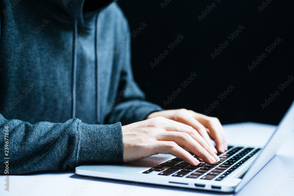 Hacker In Front Of The Computer Hacker In Front Of The Computer